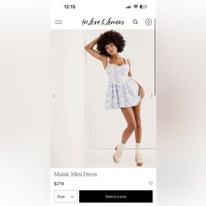 For love and lemons maisie floral dress WORN ONCE